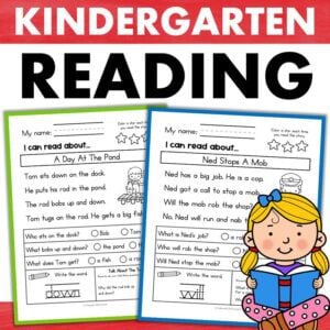 kindergarten reading comprehension worksheets decodable passages